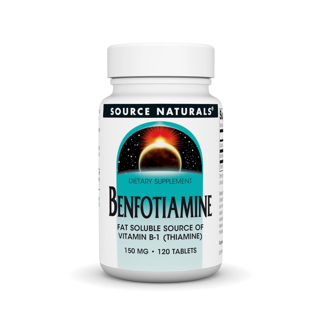 Sumber: Benfotiamine, Fat Soluable Sumber Vitamin B-1, 150 mg - 120 Tablet
