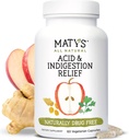 Matys Acid & Inditration Relief Capsules, Safe Antacid Alternative for Occational Acid Reflux & Heartburn, Dibuat dengan Apple Cider Vinegar, Soy & Gluten Free Vegetarian Capsules, 60 Count, 30 Servis
