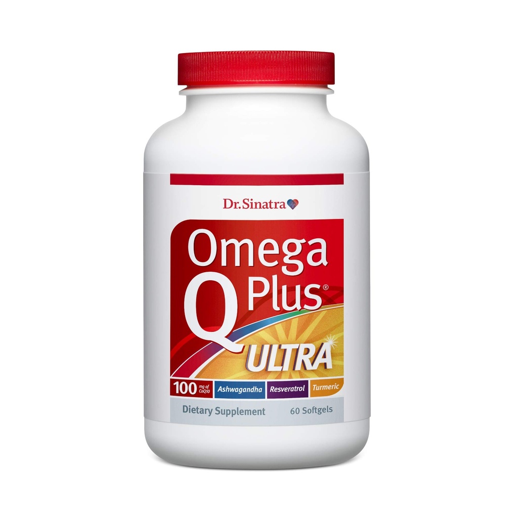 Dr Sinatra Omega Q Plus Ultra 124; Advanced, Comprehensive Dukungan untuk Kesehatan Hati & Kesehatan Penuaan dengan Ashwagandha untuk Bantuan Stress