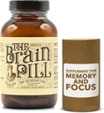 "The Brain Pill 90 Kapsul - Organic Brain Booster Suplement - Pil Ingatan untuk Otak w / Ginkgo Bisules, Singa Mane & Sage - Tambahan Booster Otak untuk Fokus, Memori, Kejelasan, Energi