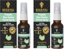 Bee and You Raw Honey Throat Spray, 100% Pure Propolis Extract, Immune Support, Sore Throat & Contraffic Relief, Oral Health, Antioksidants, Natural, Keto, Paleo, Gluten- Free 124; 1 FL Oz (Paket 2)