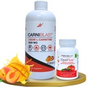 Bricker Labs Power and Performance Duo: Carniblast Liquid L- Carnitine 3000 mg & Optiflow Blood Flow Suplement, 60 Capsules