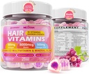 Perkembangan Rambut Limudi-Berisi Gummies - Biotin 5000mcg, Collagen Peptides Hydrolyzed, Omega 3- 6- 9, Acid Hyaluronic, Methylcobalimin -Healthy Rambut, Skin & Nails Tambahan Perempuan