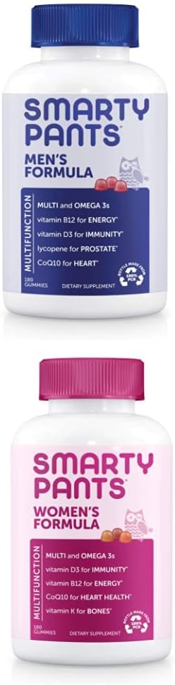 Mans SmartyPants dan Womens Bundle Multivitamin Bundle: (1) Mens Multivitamin Multivitamin dan (1) Women Multivitamin Multivitamin