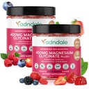Adndale 180 CT Magnesium Glycinate Gummies 400 mg / Serv, dengan Ashwagandha, Magnesium Malate & Tamat, Sugar Free Chews untuk Dewasa & Anak-anak.