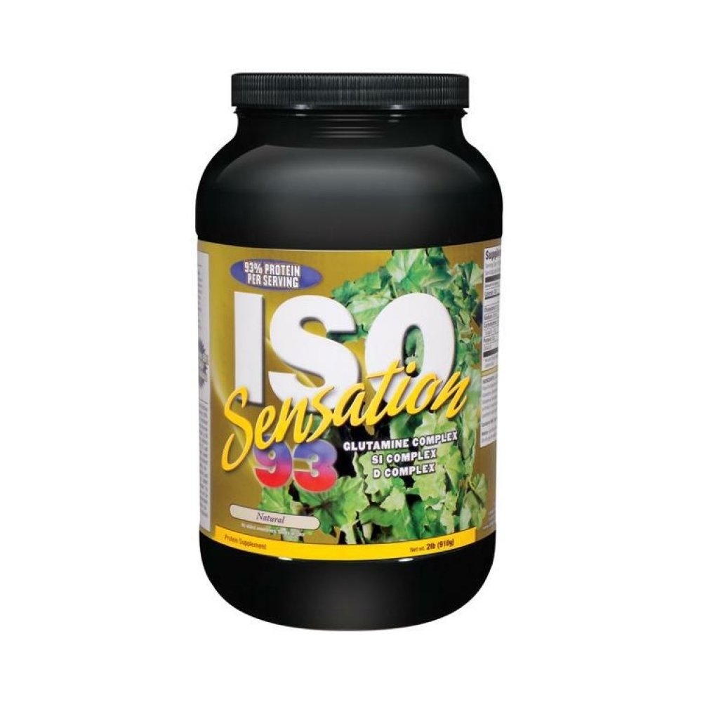 Ultimate Nutrition Iso Sensation 93 dengan Kompleks Glutamine Low Carb Whey Isolate Poader - 30 Grams Protein, Fat- Free, Keto Friendly, Natural, 2 Pounds