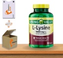 L-Lysine 1000 mg Tablet Amuniune Support & Skin Health Count by Spring Valley + Vena 's Sticker (Pack of 1)
