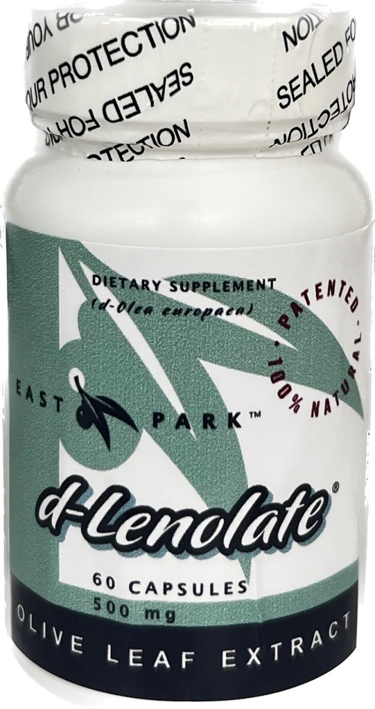 East Park Olive Leaf Extract (OLE) Super Strength d-Lenolate 500mg 124; 18% atau More Oleuropein Immune System Booster 124; 60 Vegetarian Capsules (Non-GMO)