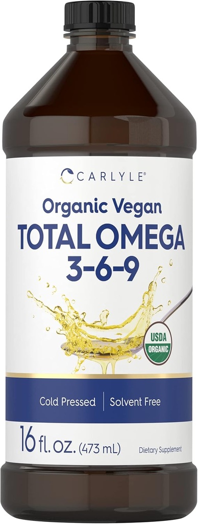 Carlyle Omega 3 6 9 14; 16 fl oz 124; Dingin Menekan dua belas; Sertifikasi Organik, Vegan Suplemen 126; Vegetarian, Non- GMO, Gluten Bebas, dan Solvent Bebas