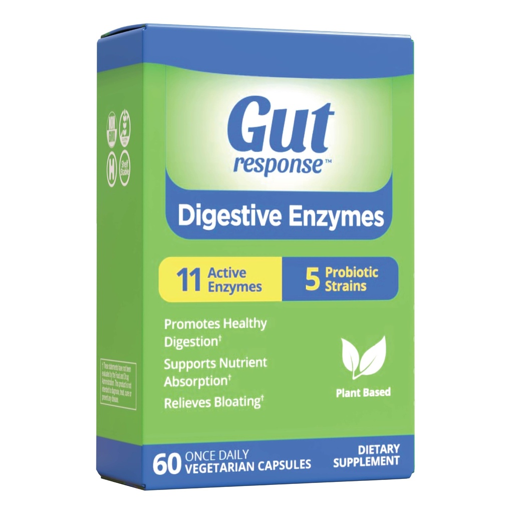 Enzymes Digeptical, Dukungan Digetical, Bloating Relieves, 5 Strains Probiotis, 11 Enzymes Aktif, 60 Kapsul