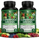Scan Garden 2- Pack Organic Superfood Greens, Fruit and Veggie Suplement Rich in Vitamin & Antioksidants with Alfalfa, Beet Root & Tart Cherry to Boost Energy, Immunity & Gut Health, 120 Ct