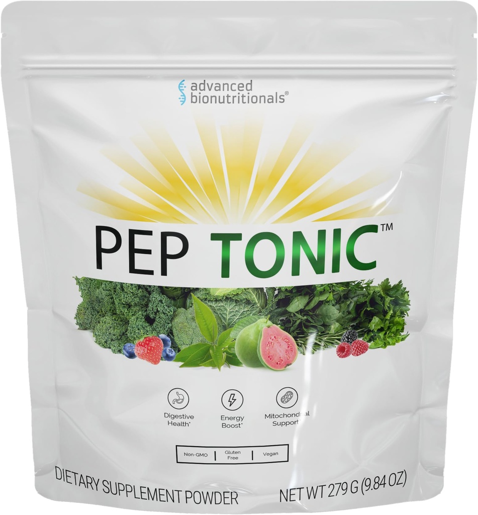 Bionutritionals maju Pep Tonic bubuk Formula Makanan Super 50 Fruit, Sayuran, Herbs, dan SuperFood - Vegan, Vegetarian - 9.84 OZ - 279 g