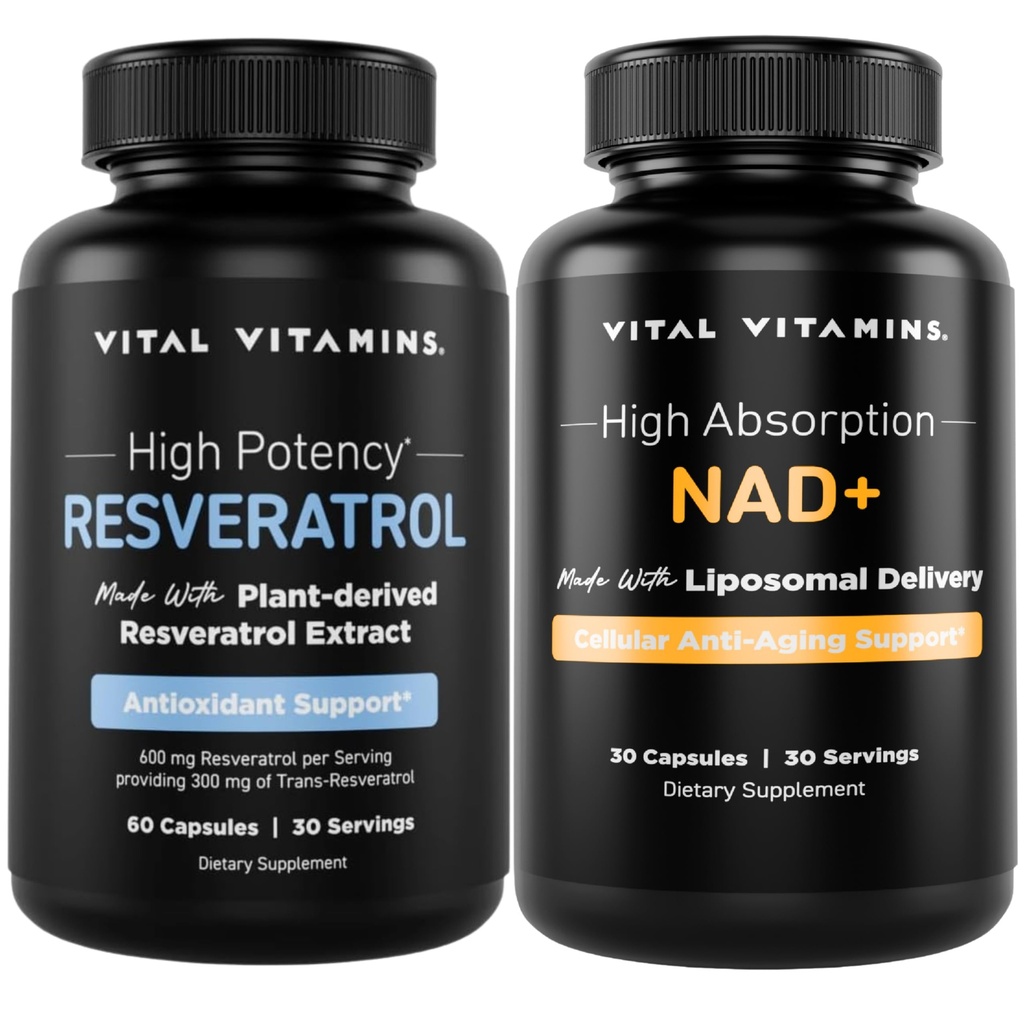 Vitamin Vitamin Resveratrol Capsules + NAD + Tambahan