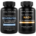 Vitamin Vitamin Resveratrol Capsules + NAD + Tambahan