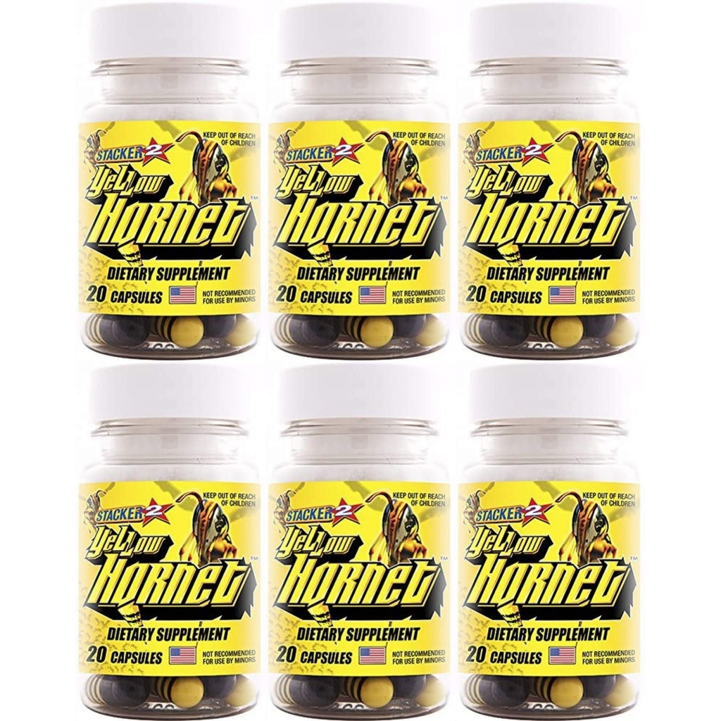 Yellow Hornet Herbal Dieter Suplemen 20ct (Lot of 6 X) = 120 Capsules