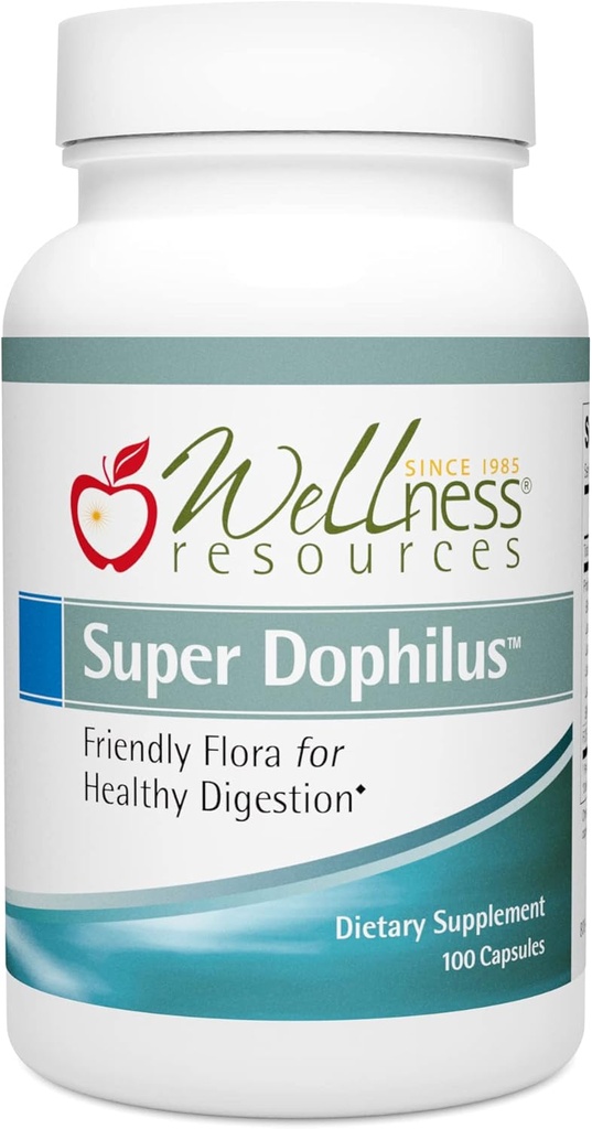Super Dophilus High Potency Processible + Prebiotic FOS - 6,8 Milyar CFU, 6 Hardy Strains, Acid- Resistant Capsules - 100 Capsules - Digetical & Gut Health Support - Soy & Dairy- Free