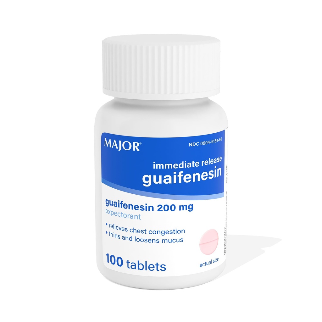 - Relieves Chest Contraffic, Thins and Loosens Mucus - 200 mg - 100 tablet