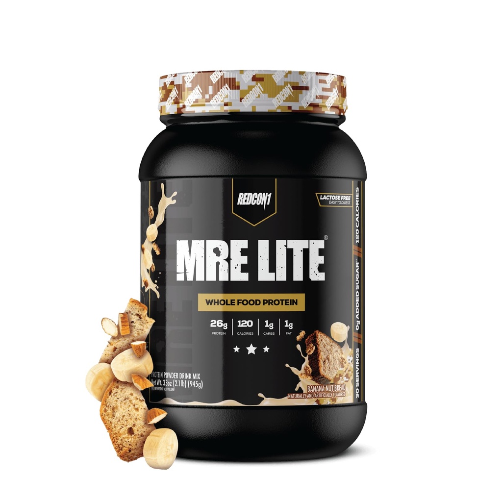 REDCON1 MRE Lite Whole Food Protein Powder, Banana Nut Bread