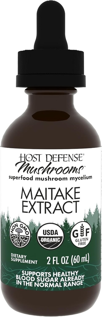 Extract Host Maitake - Dukungan Kesehatan Ammunilar & Cellular - Suplemen Herbal dengan Jamur Maitake & Mushroom Mycelium - Suplemen Liquid - 2 fl oz (60 Pelayan) *