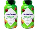 VitaFasi Kalsium 500 mg Dieter Tambahan Gummies Natural Fruit and Cream Flavors - 100 ct, Pack of 2