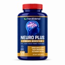 Healminge Neuro Plus Focus Booster - Advanced Brain Supplement with Vitamin B6, B12, Folate - Improve Memory, concentration, Mental Clarity & Cognitive Fungsi - 120 Capsules