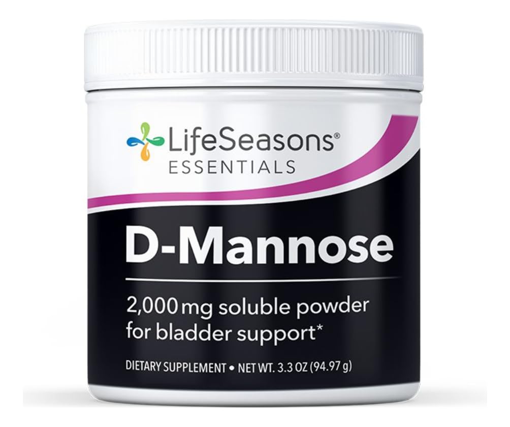 LifeSeassons D-Mannose Powder - FAST-Acting UTI Relief - Urinary Trakt Health Suply Levels of Microflora & Ease Bladder Discomfort - 45 Servings