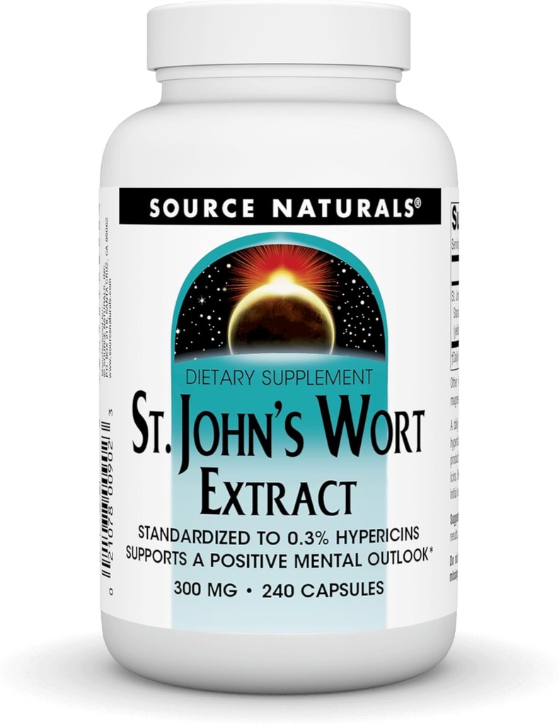Sumber Narals St John 's Welt Ekstrak 300 mg Dukungan Sebuah Outlook Positif Mental - 240 Capsules