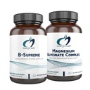 Desain untuk Kompleks Health Magnesium Glycinate (60 Capsules) & B-Supreme (60 Capsules) Bundle - B Vitamin Complex dengan Suplemen Magnesium Tinggi