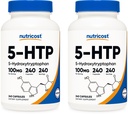 5-HTP 100mg, Capsules Vegetarian 240 (5-Hydroxyptophan) - Non-GMO & Gluten Free (2 Botol)