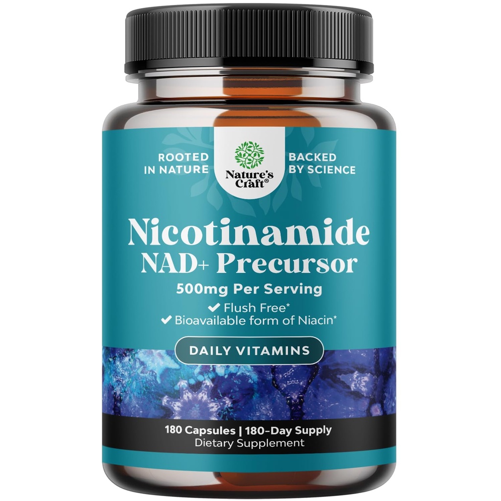 Vitamin B3 Niacinamide Free and Nicotinamide 500mg
