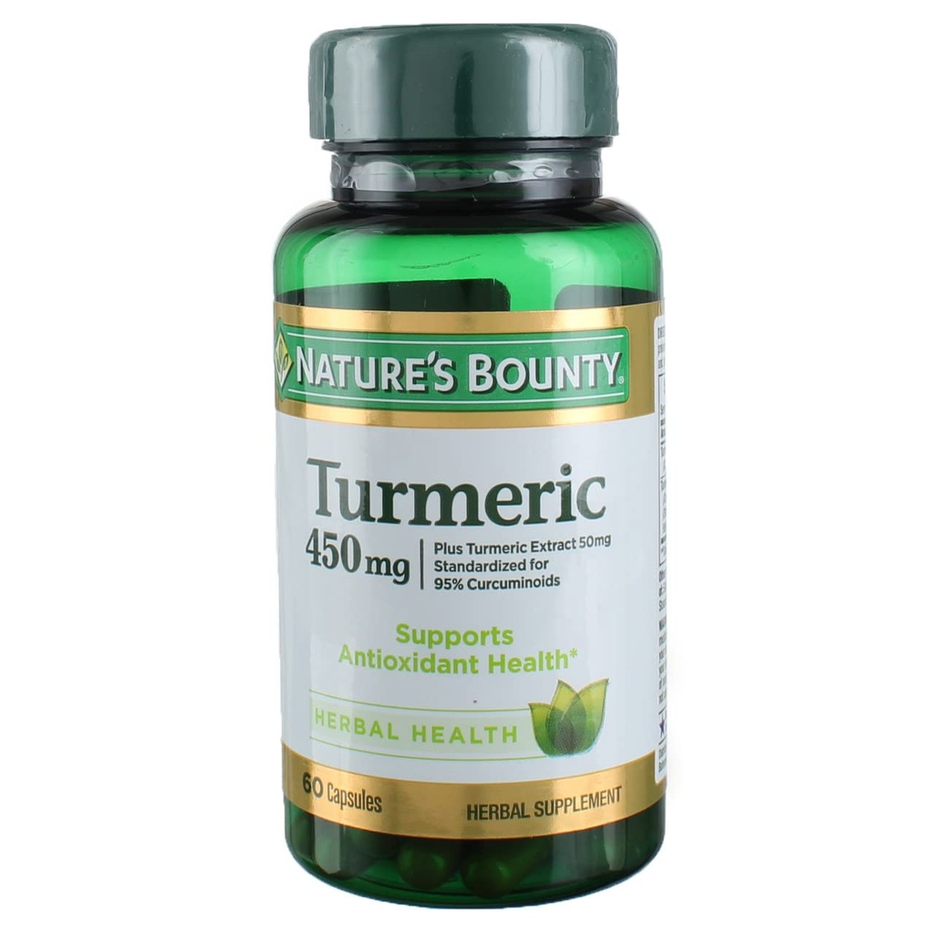 Nature 's Bounty Turmeric 450 mg Kapsul - 60 ct, Paket 3