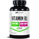 Healtfare Vitamin B1 (Thiamine) 500mg = 124; 200 Vegan Capsules 124; Tambahan Suplemen Tinggi Kekuatan 124; Menyediakan Energi & Gugup Sistem 124; Non- GMO, Gluten- Free-Free-Potency Applemen Amerika Serikat