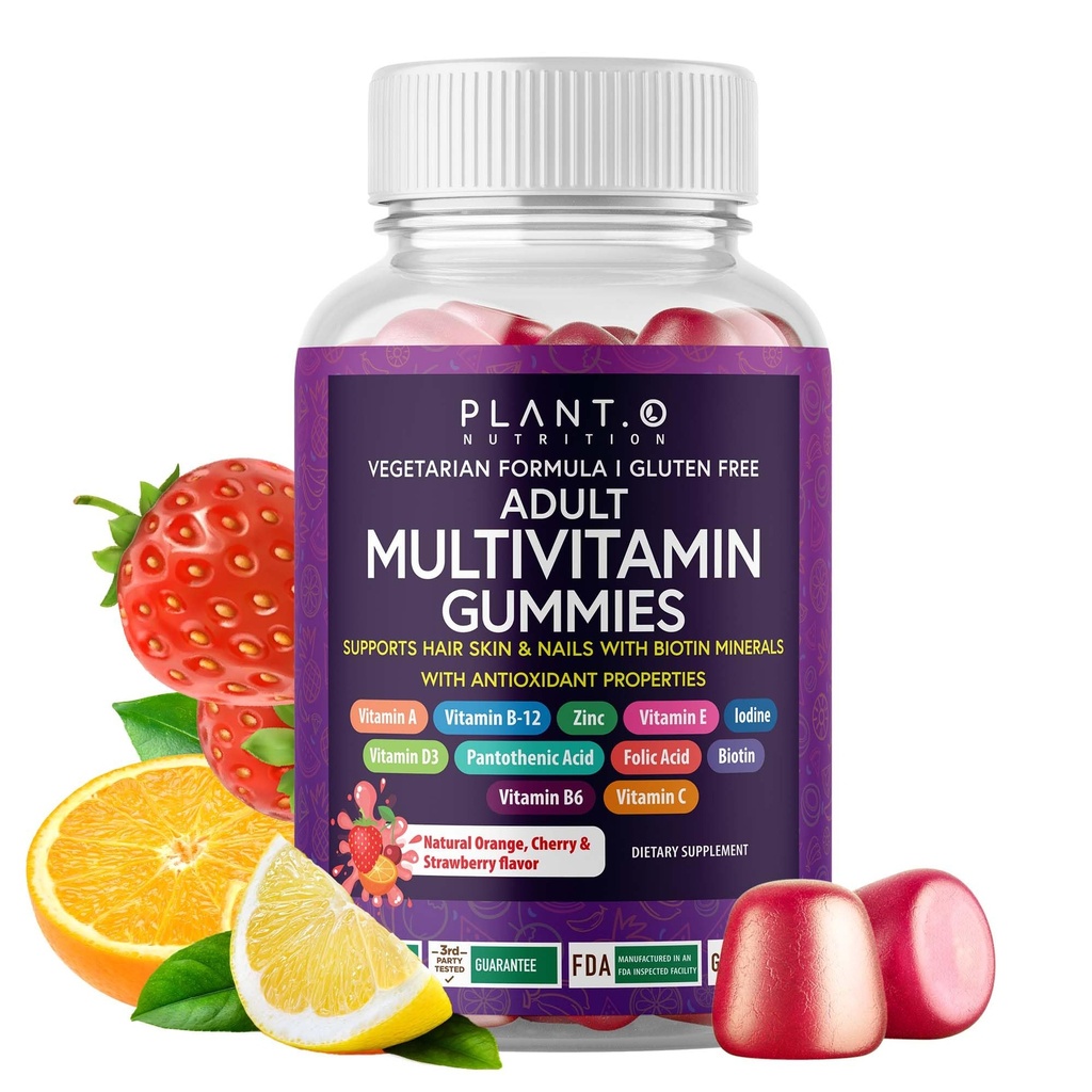 Lengkap Gummies Multivitamin untuk Orang dewasa - All-inone Blend of Vitamin A B C D E Zinc dan Biotin - dewasa Vitamin Gummy for Energy dan Imunity - 90 Delicious Gluten Free and Vevgie Gummies