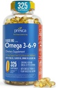 Omega 3-6-9 Tambahan Dieter (325 ct.) - Kemungkinan Fungsi Visual dan Kesehatan Mata - Dukungan Hati, Kesehatan Kardiovaskular, Kulit Sehat, Rambut dan Kelebihan Kesehatan (Omega 3- 6- 9)