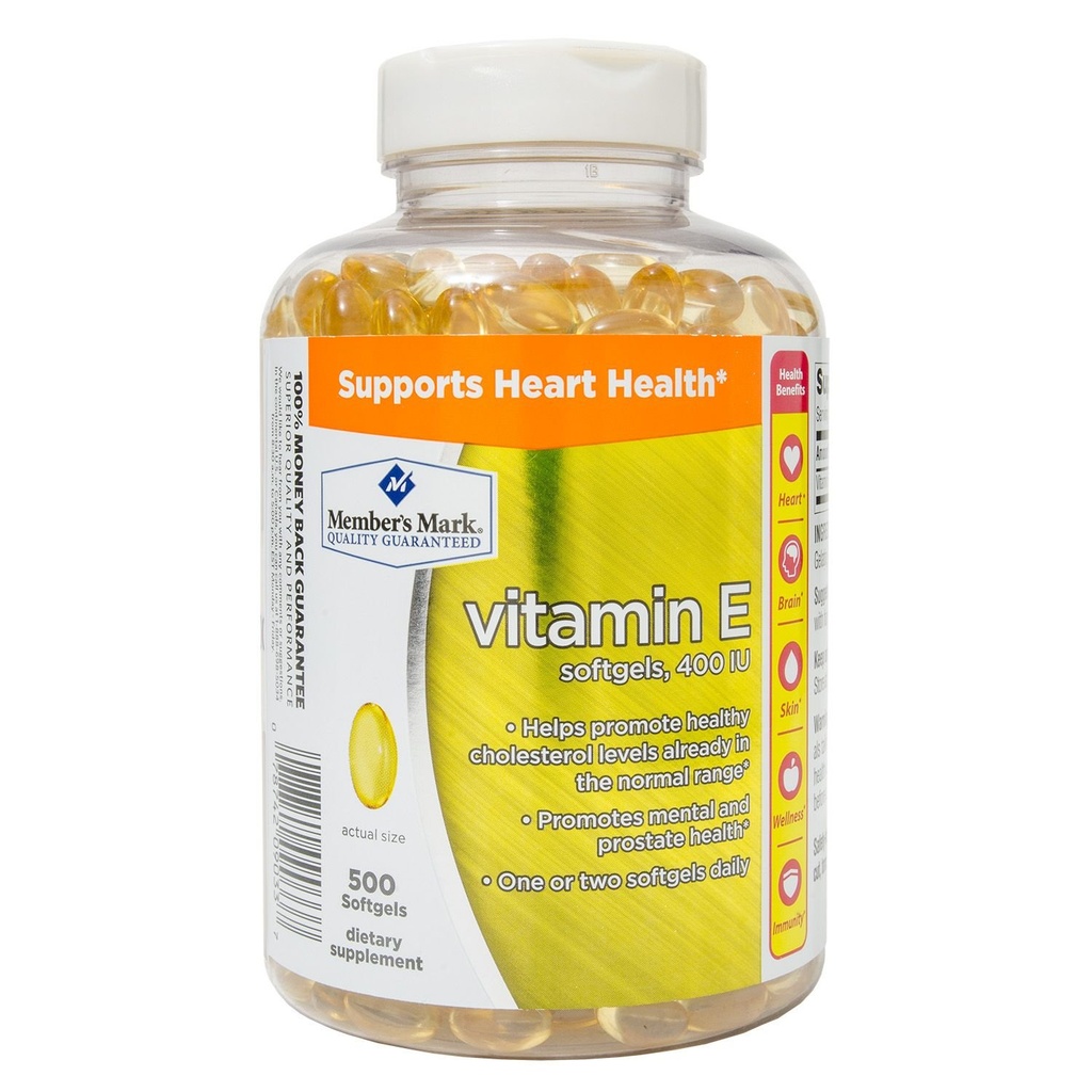 Anggota Mark Vitamin E 400 IU Dieter Suplemen (500 ct.)