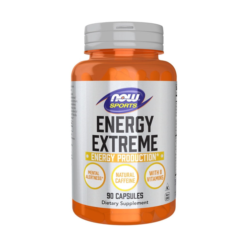 NOW Foods Sports Nutition, Sports Energy Extreme dengan B Vitamin dan copyactors lainnya seperti Chromium, Magnesium Malate dan Carnitine, 90 Veg Capsules