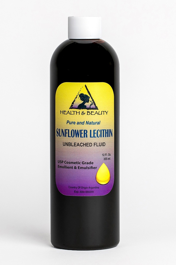 Lesit Sunflower Unbleakched Fluid Liquid Emulsifier Emollient Stabilizer Pure 12 oz