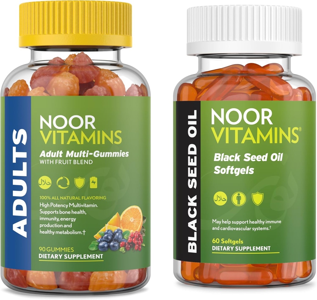 Noor Vitamin Dewasa Multivitamin Gummy dan Bundle Minyak Benih Hitam
