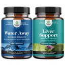 Bundle of Water Away Pil Maksimal Kekuatan - Herbal Diuretic Pil Untuk Retensi Air Untuk Penentuan Bloating Cepat dan Hati Pembersih Detox & Perbaikan Formula - Herbal Liver Dukungan