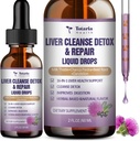 Liquid Liver Cleanse Repair, 11100mg Milk Thistle Supplement Dandelion Root dan 16 + Herbs for Liver Support Liver Health Formula No Sugar Vegan Non-GMO dan All-Natural