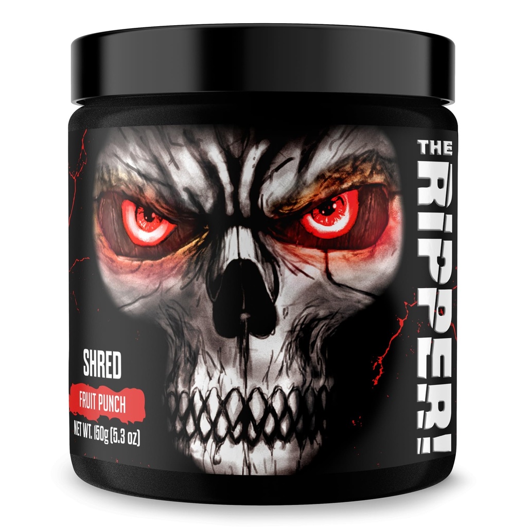 JNX SPORTS The Ripper! Fat Burner Pre Workout for Men & Women – Thermogenic Fat Burning Powder & Appetite Suppressant, Boost Energy & Endurance – Fruit Punch, 30 Servings