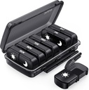PULIV Weekly Pill Organizer 7 Day 2 Times sehari, Black Dams-ProviceAM PM Pill Box 7 Day, Pill Case with Portable Design, Large Medicine Organizer for Vitamin, Medicts, Fish Oils, Suplemen