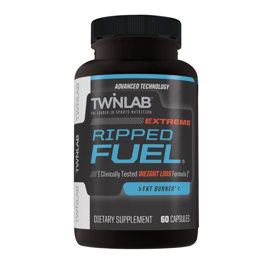 Twinlab Ripped Fuel Extreme - Suplemen Energi untuk Mendukung Manajemen Berat & Kesehatan Otot - 60 Kapsul