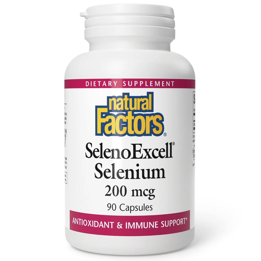 Faktor Alam, SelenoExcell Selenium 200mcg, Dukungan Antioksidan & Imune, 90 Kapsul