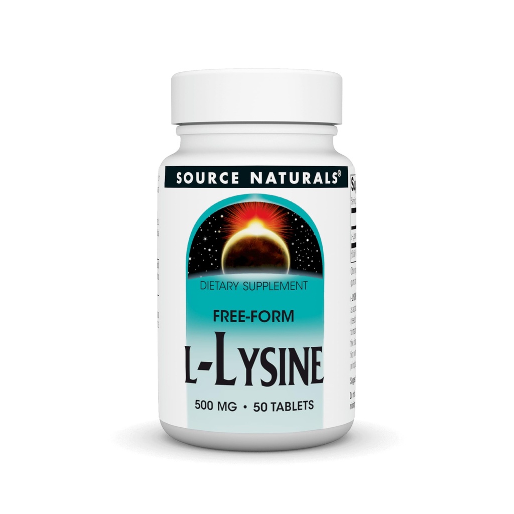 Sumber Formulir Bebas L-Lysine -Amino Tambahan Acid Mendukung Formasi Energi & Collagen * - 500 mg-50 Tablet
