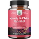 Myo- Inositol & D- Chiro Inositol Capsules - Choline Inositol Suplemen Siklus dan Fertilitas Dukungan - Womens Hormone Suplemen dengan Myo & Dyo & Chiro Inositol Plus Choline Bitartrat