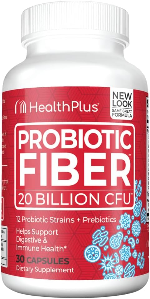 Health Plus Probiotic Fiber - Dietary Suplemen, Detox, 30 Kapsul, 30 Hamba