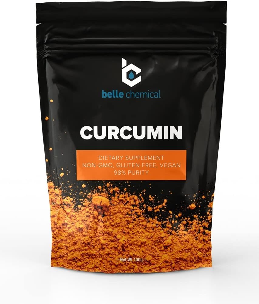 Bubuk Curcumin Murni Belle Chemical 98% (98% Curcuminoid) (100 Grams)