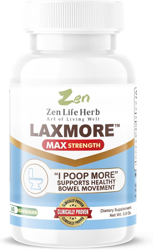 ZEN LIFE HERB LAXLEBIH I Poop Lebih Max Kekuatan 100% Tanaman Natural-berbasis Suplemen (60 Kapsul)