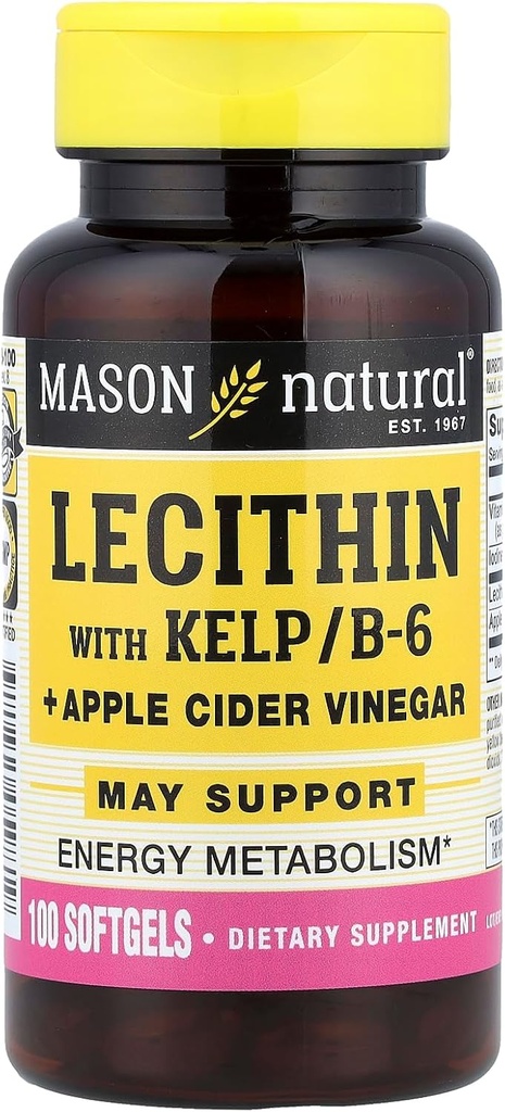 MASON NATURAL Lecites with KELP, B 6 Plus Cider Vinegar